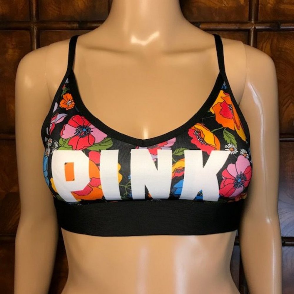 Victoria's Secret PINK Floral Racerback Sport Bra